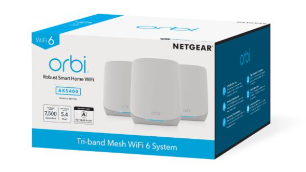 Netgear AX5400 WiFi Mesh System RBK763S Orbi Tri-band WiFi 6 Mesh System, Router + 2 Satellites Netgear AX5400 WiFi Mesh System RBK763S Orbi Tri-band WiFi 6 Mesh System, Router + 2 Satellites